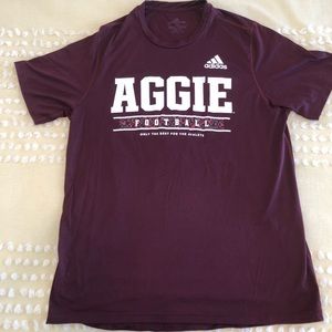 Texas A&M Aggie Football Aeroready Performance T-Shirt. New!